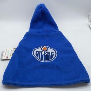 NHL Edmonton Oilers Hockey Team Dog Fleece Hoodie Sweater Coat Size Medium